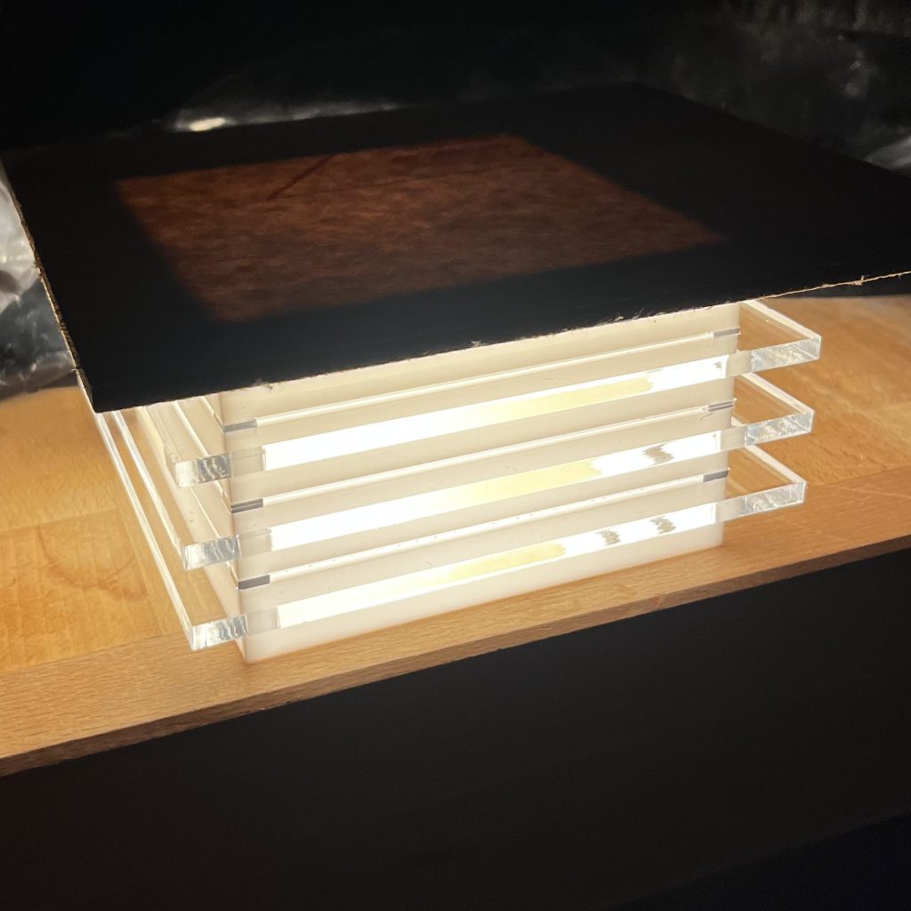 Lighted acrylic block