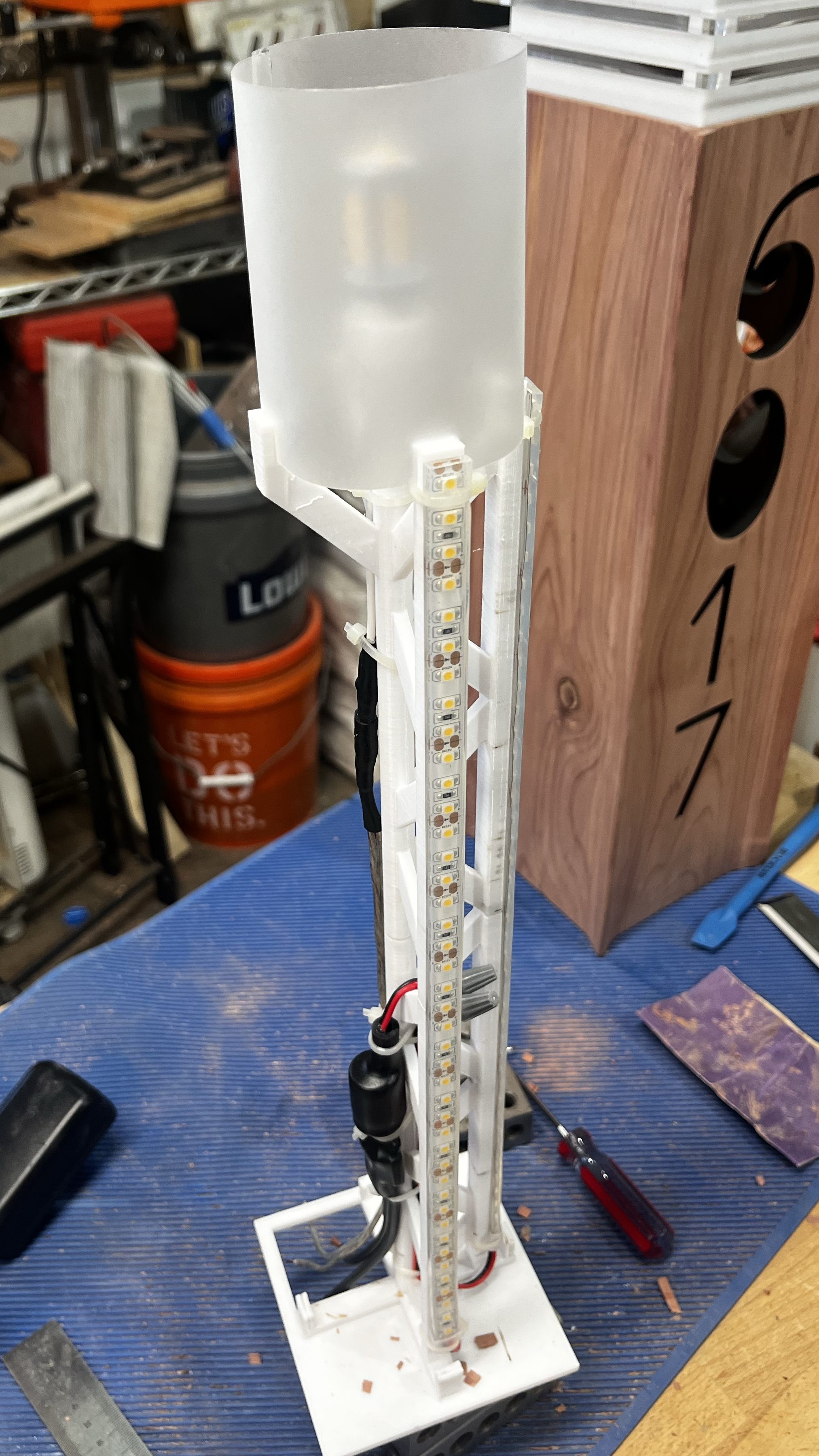 Final setup of the light interior with everything tidy and in place.